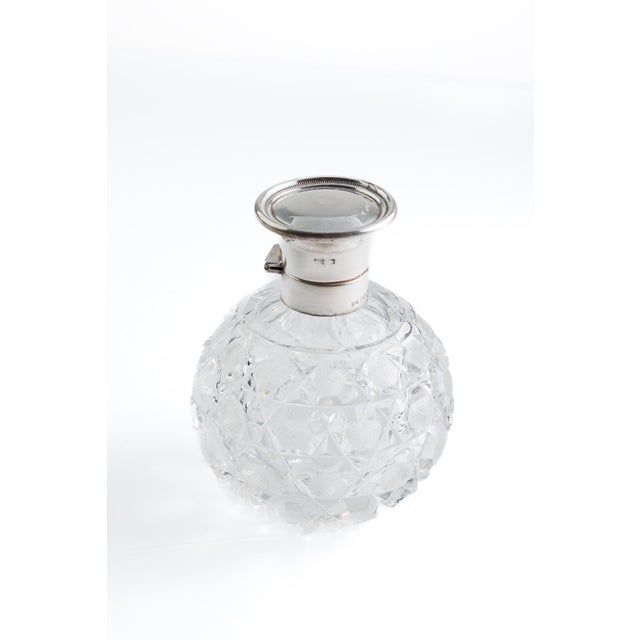 English Antique Victorian Cut Crystal Scent Bottle For Sale - Image 3 of 5