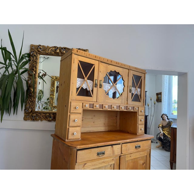 Art Nouveau Natural Wood Cupboard, 1890s For Sale - Image 5 of 13
