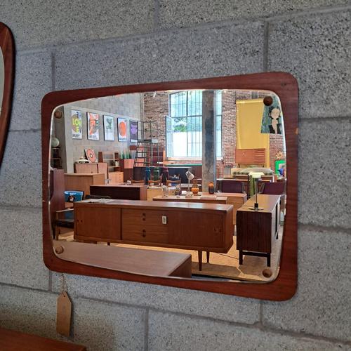Teak Rectangular Mirror, Denmark, 1960s For Sale - Image 4 of 4