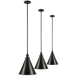 Custom Hand-Forged Wrought Iron Pendant Lights by Christopher Thomson - Set of 3 For Sale