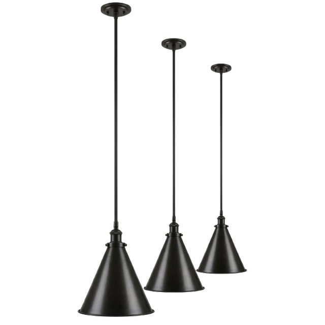 Custom Hand-Forged Wrought Iron Pendant Lights by Christopher Thomson - Set of 3 For Sale