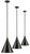 Custom Hand-Forged Wrought Iron Pendant Lights by Christopher Thomson - Set of 3 For Sale
