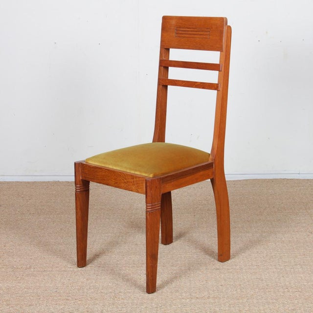 French Side Chairs, 1950s, Set of 4, in Good conditions. Designed 1950 to 1959