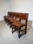 Beautiful set of six antique dining chairs crafted in solid oak, featuring rich patina and characterful turned legs. The...