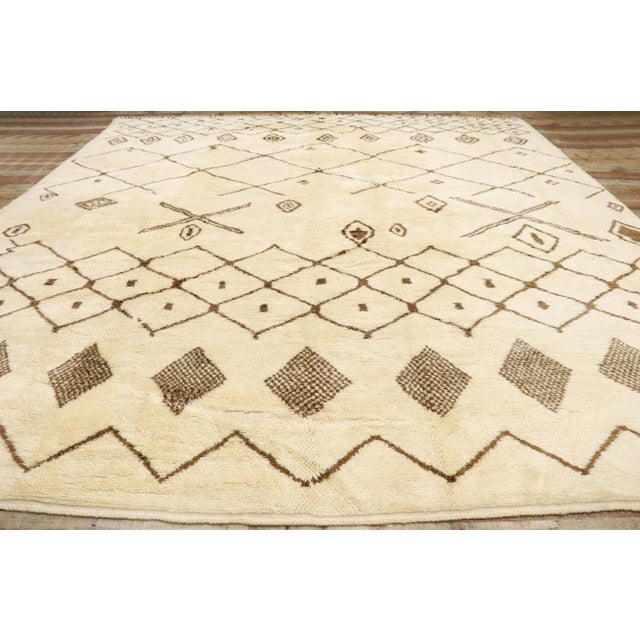 Contemporary Beni Mrirt Moroccan Rug, 11'11 X 13'02 For Sale - Image 9 of 12
