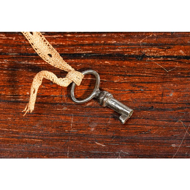Delightful Antique Wood Jewelry Box With Key 19th Century Home Decor For Sale In New York - Image 6 of 13