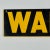 A metal and enamel sign stating: "WARNING". It's in a gorgeous school bus yellow against black. 3 holes at the top for...