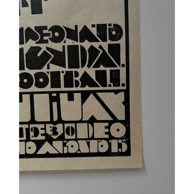 FIFA World Cup Poster (Monochrome Version) by Guillaume Lombardi, 1930 For Sale - Image 6 of 9