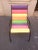 Armchair in Black Lacquered Iron with Colored Fabric Cylinders, 1980s For Sale - Image 9 of 12