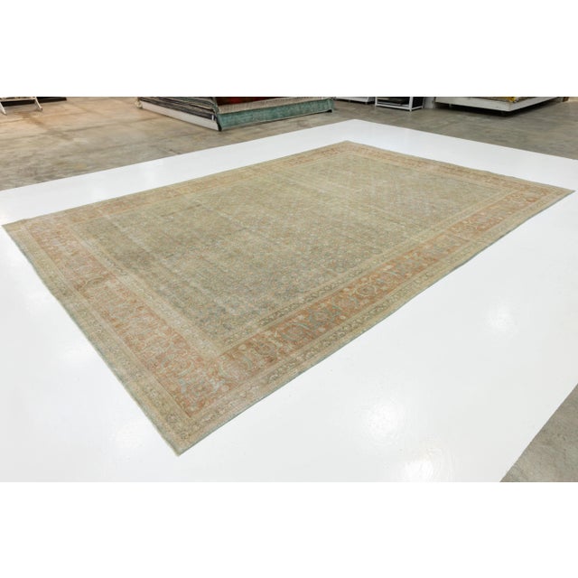 Allover Designed Antique Persian Tabriz Wool Rug Handmade in Blue From the 1900s For Sale - Image 4 of 11