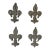 French Fleur-De-Lis Embossed Concrete Cabinetry Knobs, Set of Four For Sale