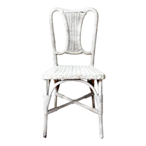 Antique Midland Chair & Seating Company White Wicker Chair