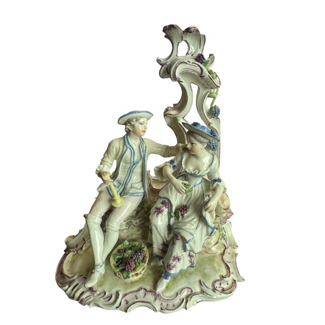 Ceramic Allegory of Autumn Figurine from Ludwigsburg Porcelain Figure Group, 18th Century For Sale - Image 7 of 18