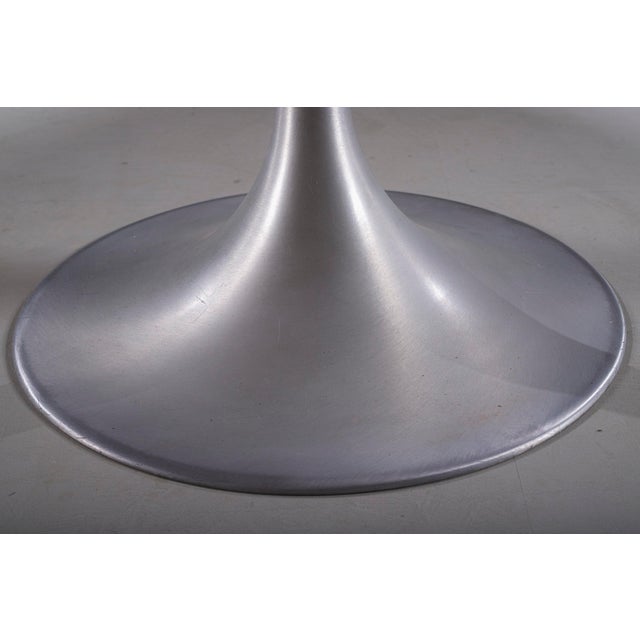 Wood Round Walnut Dining Table with Tulip Pedestal Base, 1960s For Sale - Image 7 of 13