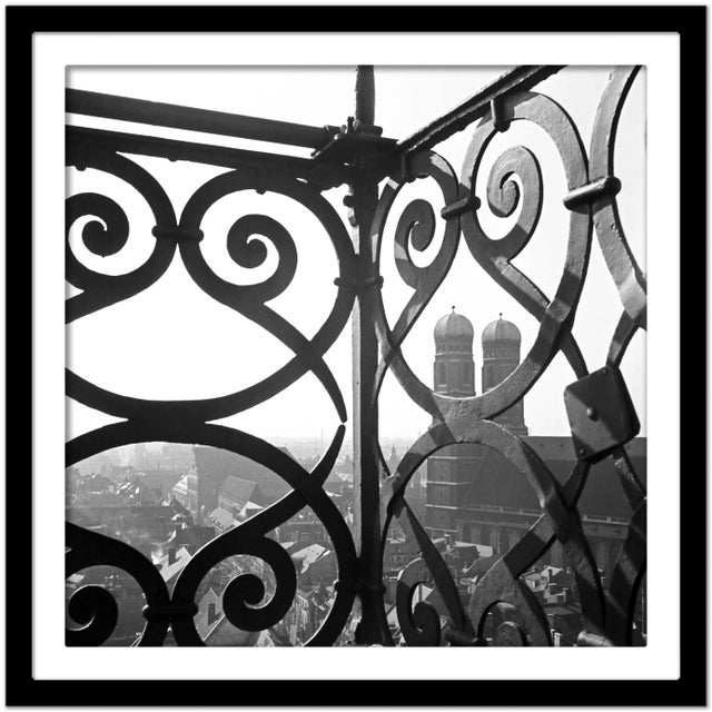 View to Munich Frauenkirche Church with Railing, Germany, 1938 For Sale - Image 4 of 5