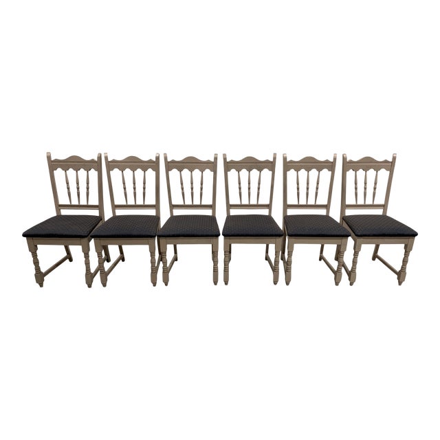 Country Style Dining Chairs Set of 6 Chairish