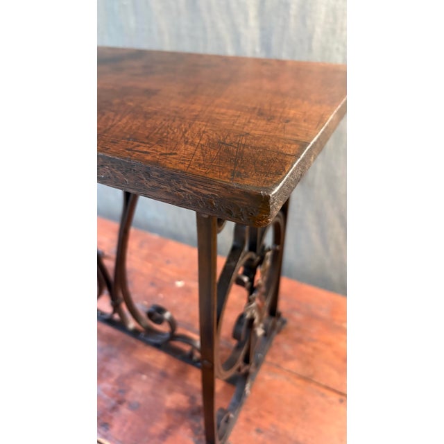 Spanish Revival 1920s Spanish Revival Iron Base Table or Bench For Sale - Image 3 of 11