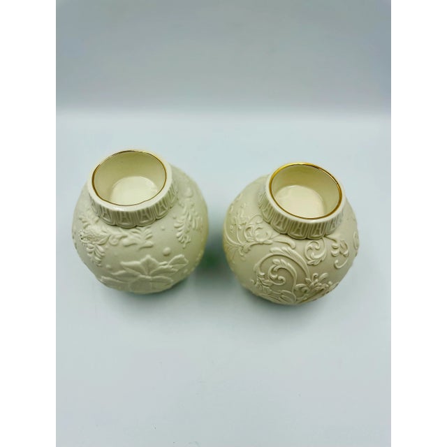 Lenox Vintage Lenox Ornamental Glow Votive Holders - Set of 2 For Sale - Image 4 of 12