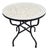 32" Handcrafted Beige and White Rafraf Moroccan Mosaic Table For Sale