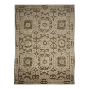 Hand Knotted Fine Oushak Rug. 08'11" X 13'01"