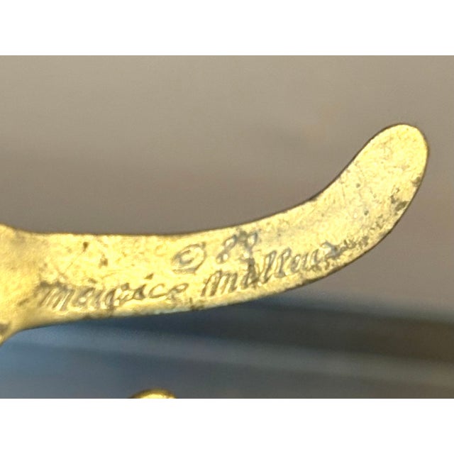 Maurice Milliere Maurice Millere Large Pewter Cat Brooch For Sale - Image 4 of 7