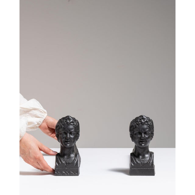 This 19th century fireplace tool from France is finished in chocolate, worked in iron. Its form follows honest, well-...