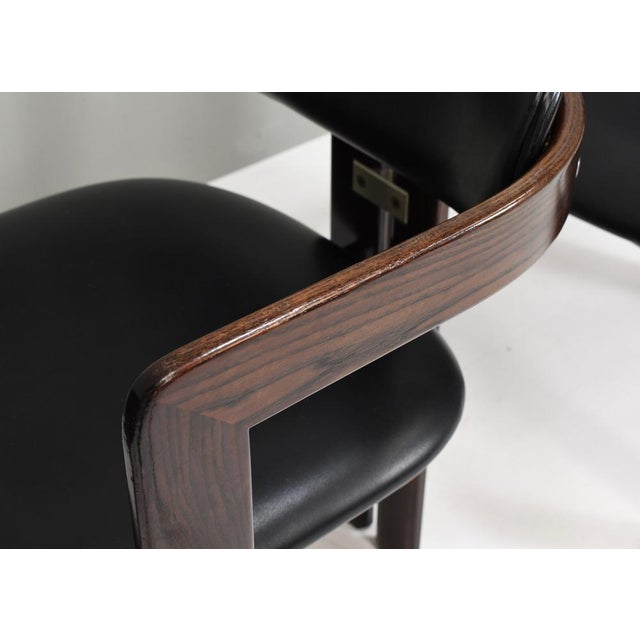 Pamplona Chairs in Black Leather by Augusto Savini, Italy, 1965, Set of 3 For Sale - Image 14 of 18