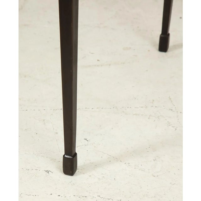 Cream Bespoke Parchment-Top Table With Iron Base For Sale - Image 8 of 11