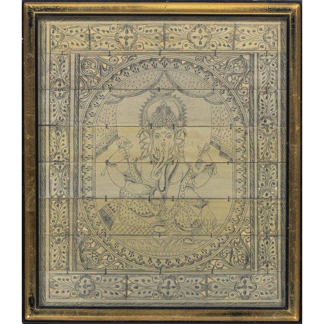 Ganesha, 19th Century, Painting on Wood For Sale - Image 6 of 6