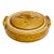 Vintage Studio Pottery Small Casserole Dish Mustard-Brown Rustic Stoneware For Sale