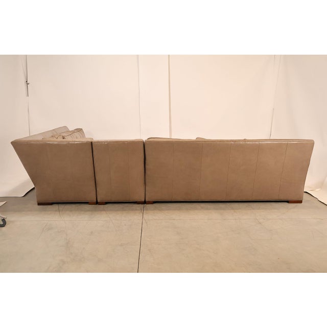 Century Furniture Leather Sectional Sofa For Sale - Image 16 of 18