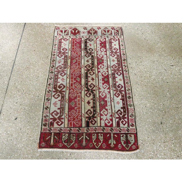 Galerie Shabab Collection Early 20th Century Turkish Ghiordes Throw Rug For Sale - Image 4 of 9