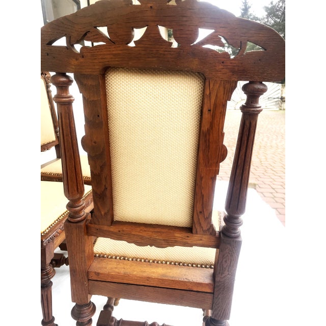 Neo-Renaissance Carved Wooden Chairs from Befos, 1880s, Befos, Set of 4 For Sale - Image 13 of 18