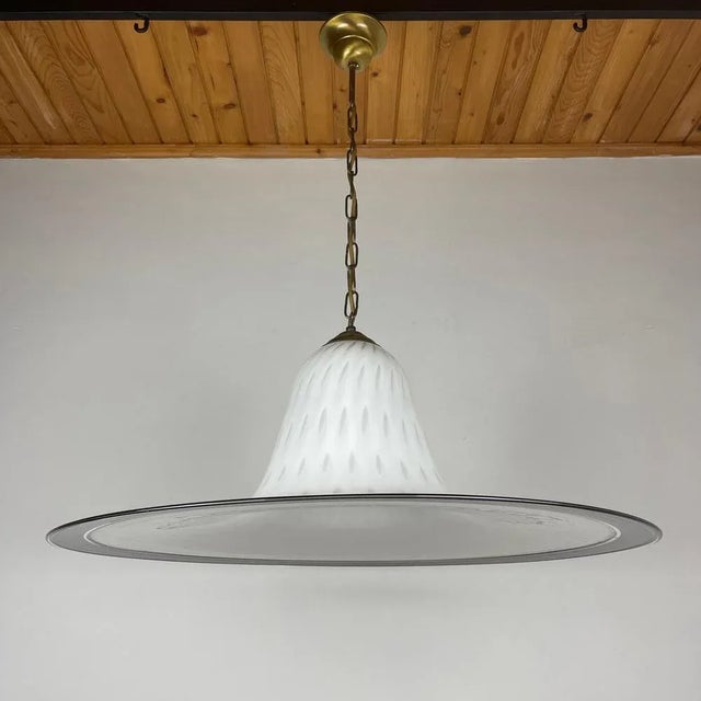 Vintage Murano Glass Pendant Lamp from Vetri Murano, Italy, 1970s For Sale - Image 7 of 11