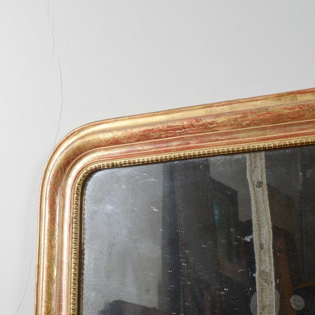 French Gold Leaf Fireplace Mirror For Sale - Image 16 of 18