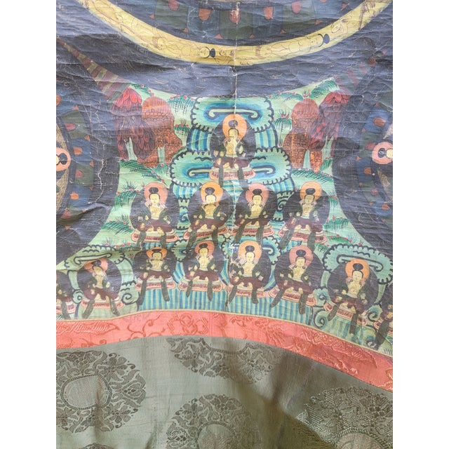 1940s Large Tibetan Thangka Mandala Painting For Sale - Image 12 of 13