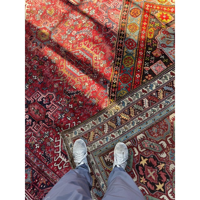 Persian HANDSOME Vintage Persian Karaja Rug | Bold, Rich, Forgiving and Durable | 8 x 11 For Sale - Image 3 of 3