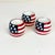 Vintage Americana Arts & Crafts Boho Chic Painted Wood Flag Motif Napkin Rings - Set of 6 - 4th of July For Sale - Image 10 of 14