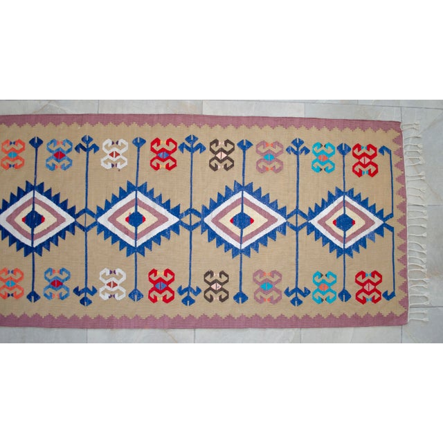 Hand Woven Silk Runner Rug . Traditional Anatolian Design Hallway Long Runner Rug Stair Runner New - 2′8″ X 14′4″ For Sale - Image 12 of 15