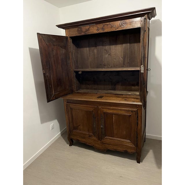 Antique Walnut Farm Buffet For Sale - Image 6 of 12