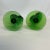 1950s Americana Folk Art Hand Blown Jack in the Pulpit Green Glass Candle Holders - A Pair. For Sale - Image 9 of 9