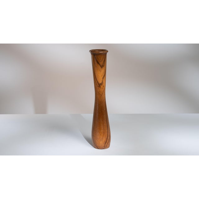 Mid 20th Century Denmark Brown Wood Vase For Sale In Greensboro - Image 6 of 15