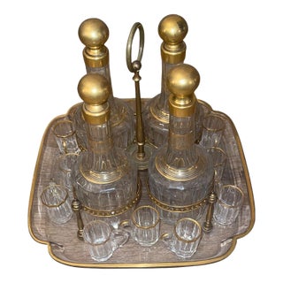 19th Century French Baccarat Crystal Cave À Liqueur Tantalus Set - Set of 12 For Sale