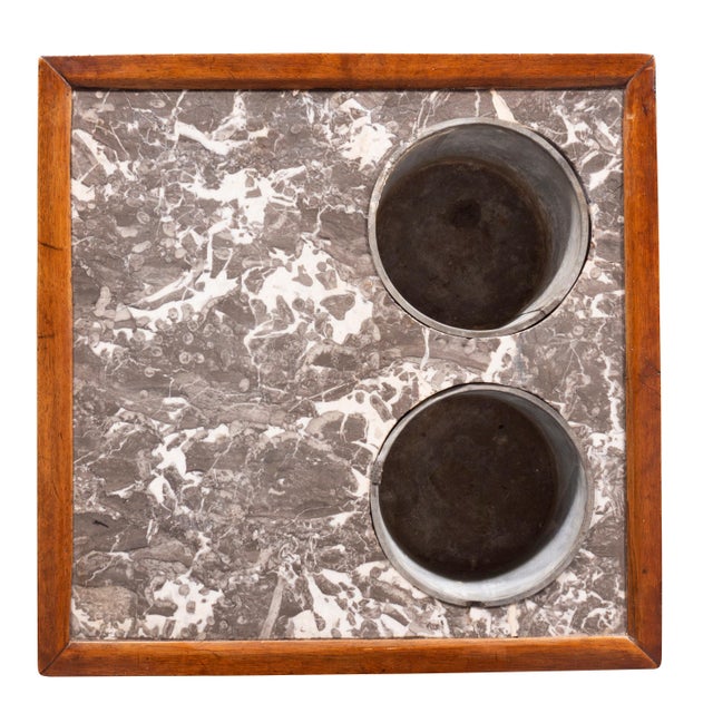 Orange Charles X Walnut and Marble Drinks Table or Rafraichissoire For Sale - Image 8 of 13