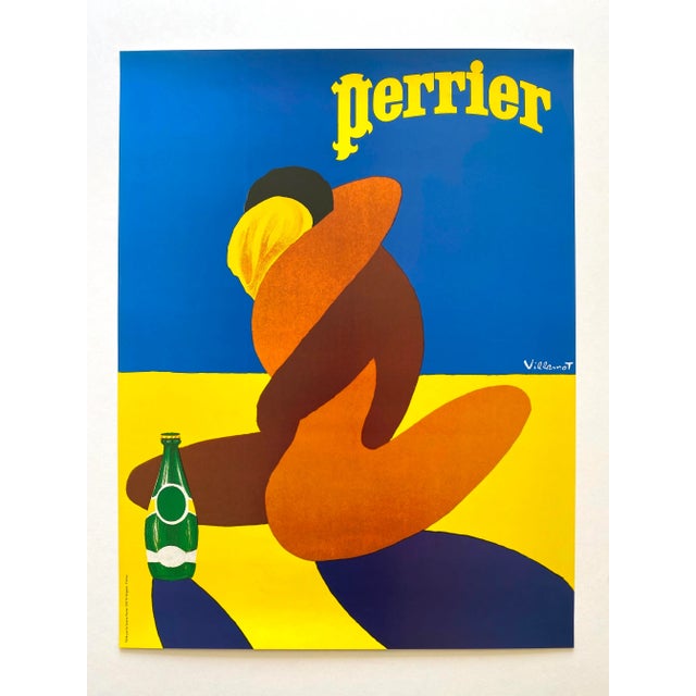 This Bernard Villemot rare vintage 1980's " Perrier " offset lithograph print iconic French Pop Art poster is an...