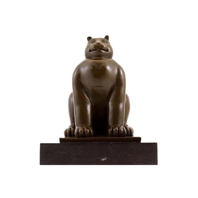 After Fernando Botero, Fat Cat, 20th Century, Bronze For Sale - Image 3 of 8
