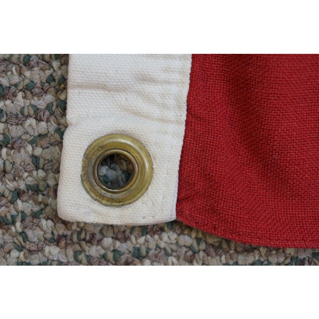 Red Large Mid Century Cotton 48 Star United States American Flag 54" X 84" For Sale - Image 8 of 13