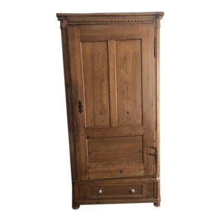 Antique French Country Pine Armoire For Sale