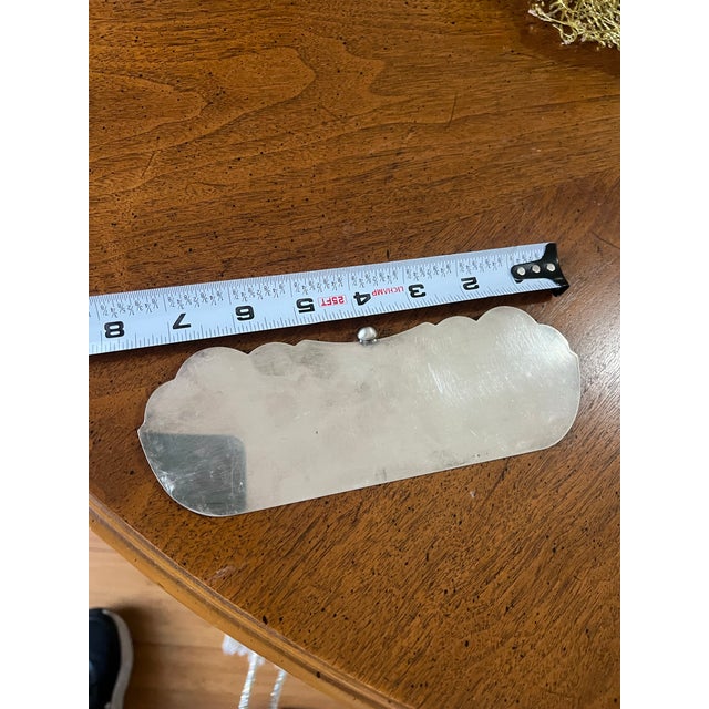 Mid-Century Modern Vintage Silver Plated Table Crumb Scraper For Sale - Image 3 of 6