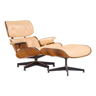 Charles and Ray Eames for Herman Miller Mid Century Rosewood Eames Chair and Ottoman For Sale